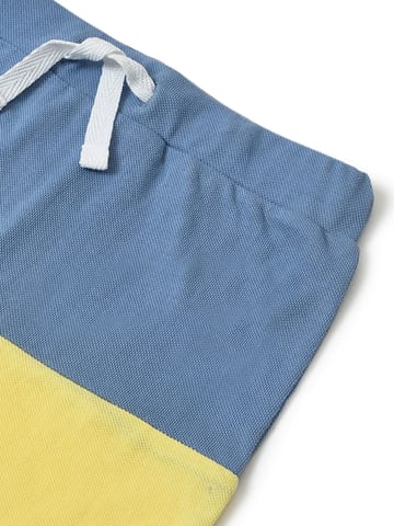 Mi Arcus Blue Collar Tshirt with Short Set for Kids
