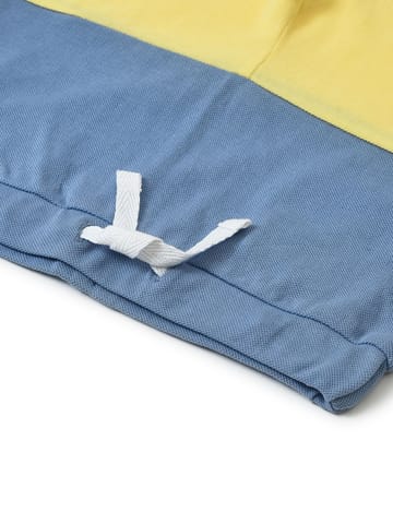 Mi Arcus Blue Collar Tshirt with Short Set for Kids