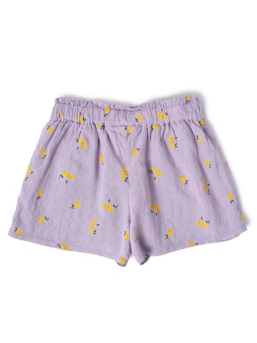 Mi Arcus Cotton Printed Regular Fit Mid Rise Shorts for Girls