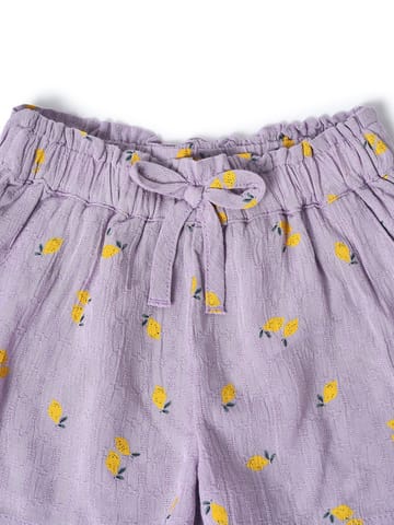 Mi Arcus Cotton Printed Regular Fit Mid Rise Shorts for Girls