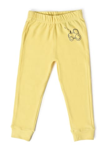 Mi Arcus Solid Yellow T-shirt with Trousers for Kids