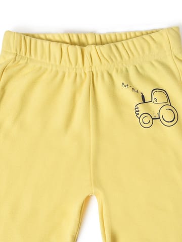 Mi Arcus Solid Yellow T-shirt with Trousers for Kids