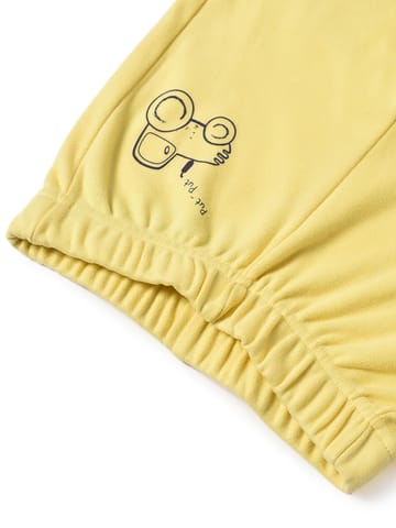 Mi Arcus Solid Yellow T-shirt with Trousers for Kids