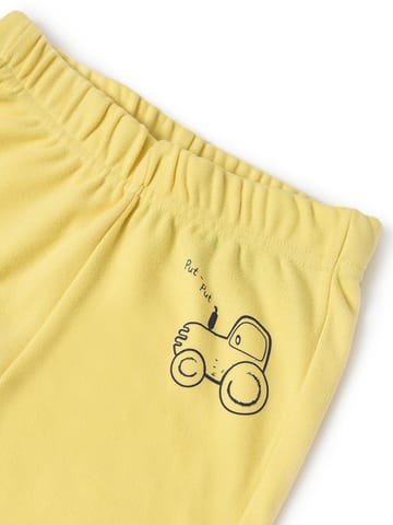 Mi Arcus Solid Yellow T-shirt with Trousers for Kids