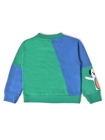 Mi Arcus Colourblocked Full Sleeve Sweatshirt with Pyjama Set for Kids