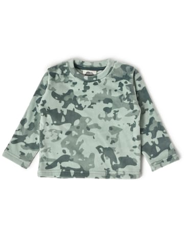Mi Arcus Green Printed T-shirt with Trousers for Kids