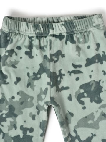 Mi Arcus Green Printed T-shirt with Trousers for Kids