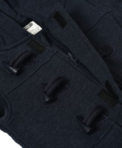 Mi Arcus Navy Blue Longline Tailored Hooded Jacket for Kids