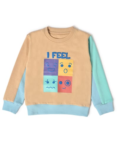 Mi Arcus Colorblock Full Sleeve Sweatshirt with Pyjama for Kids