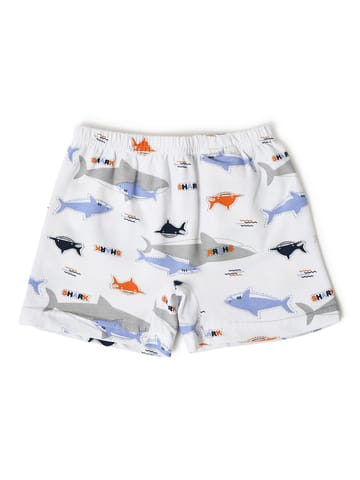 Mi Arcus Shark Print Sleeveless Vest with Shorts Set for Kids
