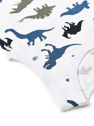 Mi Arcus Dino Print Sleeveless Vest with Shorts Set for Kids