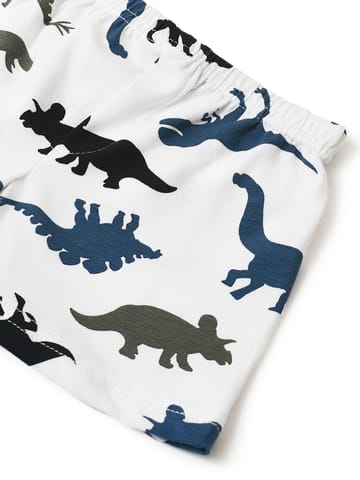 Mi Arcus Dino Print Sleeveless Vest with Shorts Set for Kids