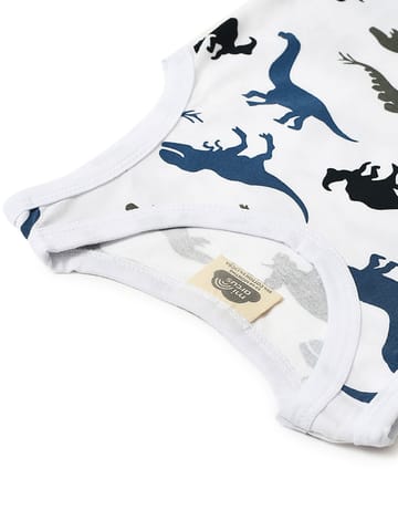 Mi Arcus Dino Print Sleeveless Vest with Shorts Set for Kids