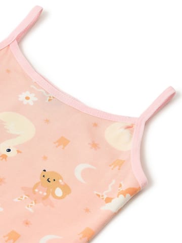 Mi Arcus Cotton Printed Camisole with Short for Girls