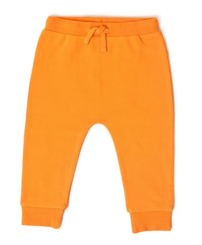Mi Arcus Printed Orange Sweatshirt with Pyjama Set for Kids