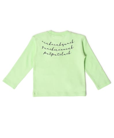 Mi Arcus Green Printed Sweatshirt with Pyjama Set for Kids