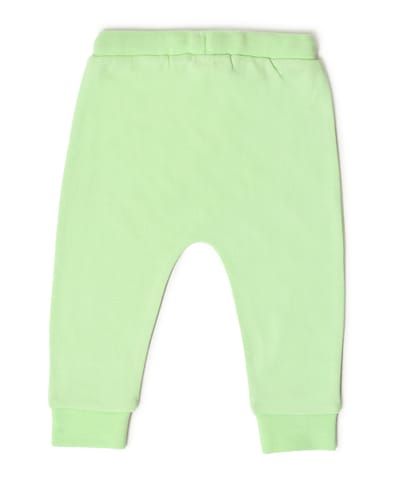 Mi Arcus Green Printed Sweatshirt with Pyjama Set for Kids