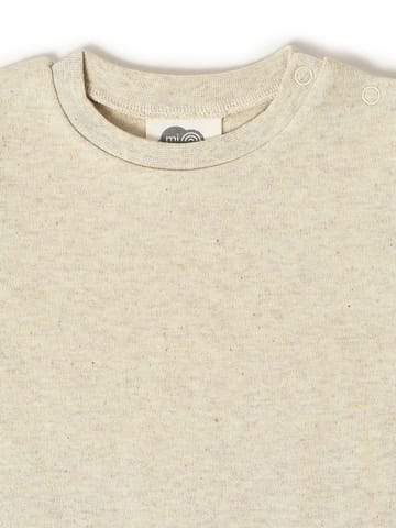 Mi Arcus Solid Cream T-Shirt with Dungaree set for Kids
