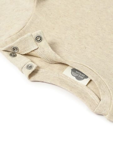 Mi Arcus Solid Cream T-Shirt with Dungaree set for Kids