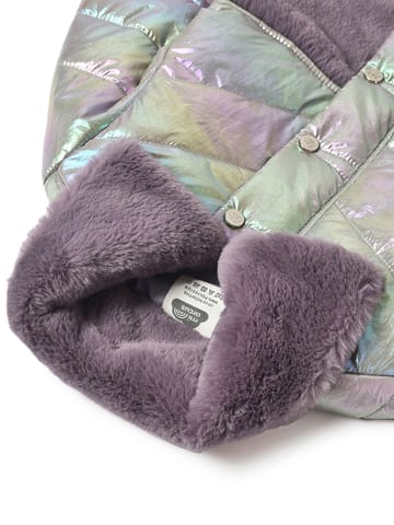 Mi Arcus Purple Lightweight Crop Puffer Jacket for Girls