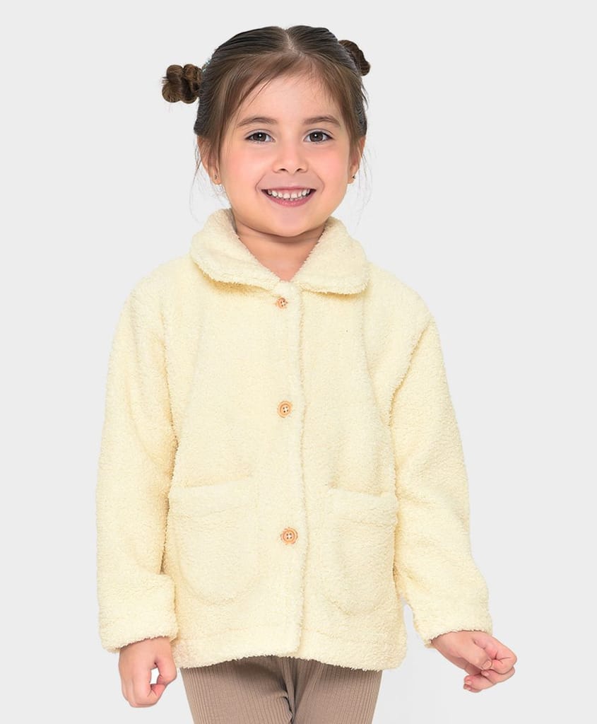 Mi Arcus Knitted Cream Winter Jacket