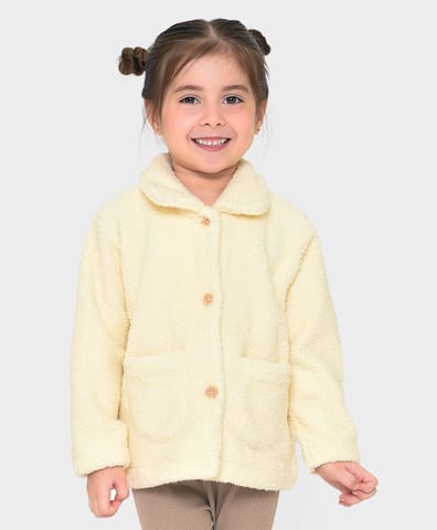 Mi Arcus Knitted Cream Winter Jacket