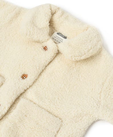 Mi Arcus Knitted Cream Winter Jacket