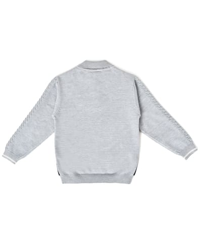 Mi Arcus Knitted Grey Sweater for Kids