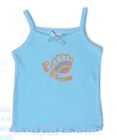 Mi Arcus Sea World Printed Cotton Camisole for Girls Pack of 3