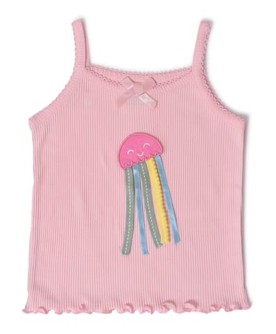 Mi Arcus Sea World Printed Cotton Camisole for Girls Pack of 3