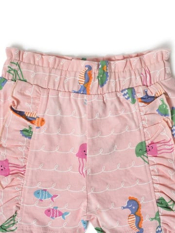 Mi Arcus Sea Animal Print Shorts for Girls Pack of 3