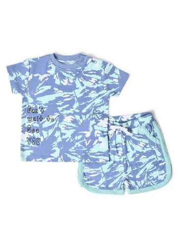 Mi Arcus Tie Dyed T-shirt with Shorts Set for Kids