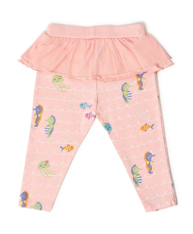 Mi Arcus Printed Legging with Tutu Ruffle Pack of 2