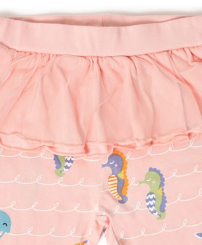 Mi Arcus Printed Legging with Tutu Ruffle Pack of 2
