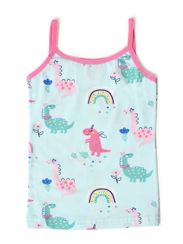 Mi Arcus Cotton Printed Camisole with Short for Girls
