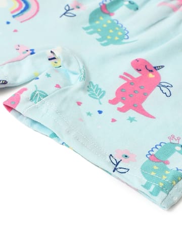 Mi Arcus Cotton Printed Camisole with Short for Girls