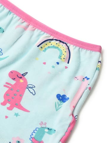 Mi Arcus Cotton Printed Camisole with Short for Girls