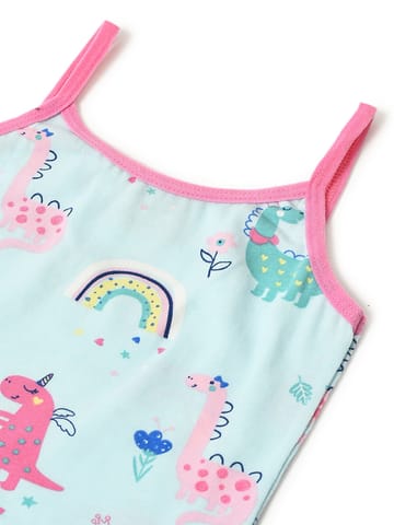 Mi Arcus Cotton Printed Camisole with Short for Girls
