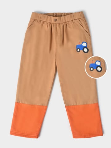 Mi Arcus Cotton Mid Rise Plain Trousers for Kids