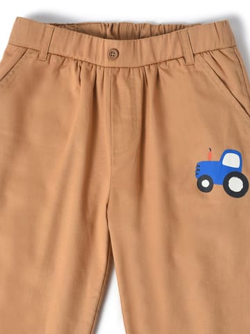 Mi Arcus Cotton Mid Rise Plain Trousers for Kids