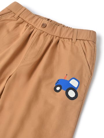 Mi Arcus Cotton Mid Rise Plain Trousers for Kids