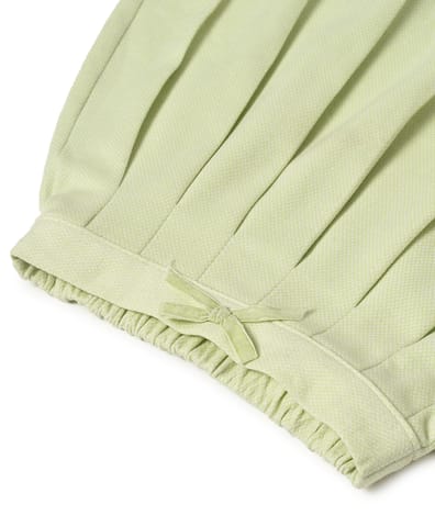 Mi Arcus Solid Lemon Mini Skirt for Girls