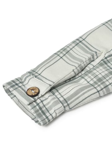 Mi Arcus Cotton Check Printed Green Full Sleeve Shirt for Boys