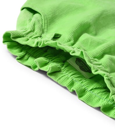 Mi Arucs Green Solid Corduroy Skirt for Girls