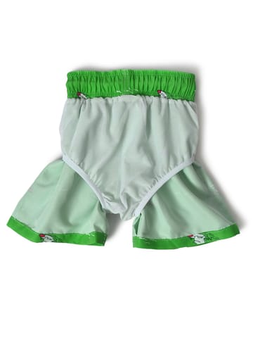 Mi Arcus Green Printed Swimwear Short for Kids