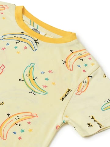 Mi Arcus Printed Cotton Nightgown for Girls