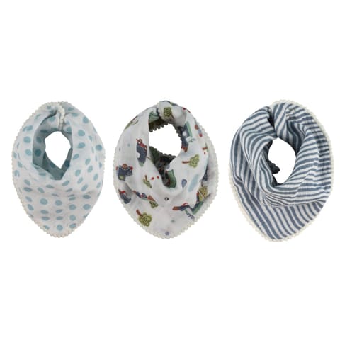 Abracadabra Muslin Bandana Bibs - Transport Pack of 3
