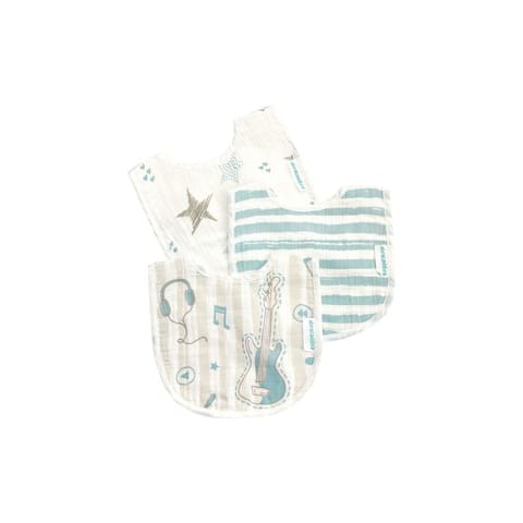Abracadabra Muslin Bibs - Rockstar Pack of 3