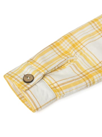 Mi Arcus Cotton Check Printed Yellow Full Sleeve Shirt for Boys
