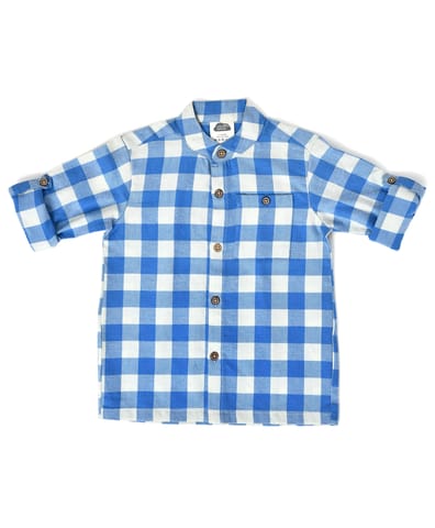 Mi Arcus Check Printed Cotton Flannel Shirt For Baby Boy